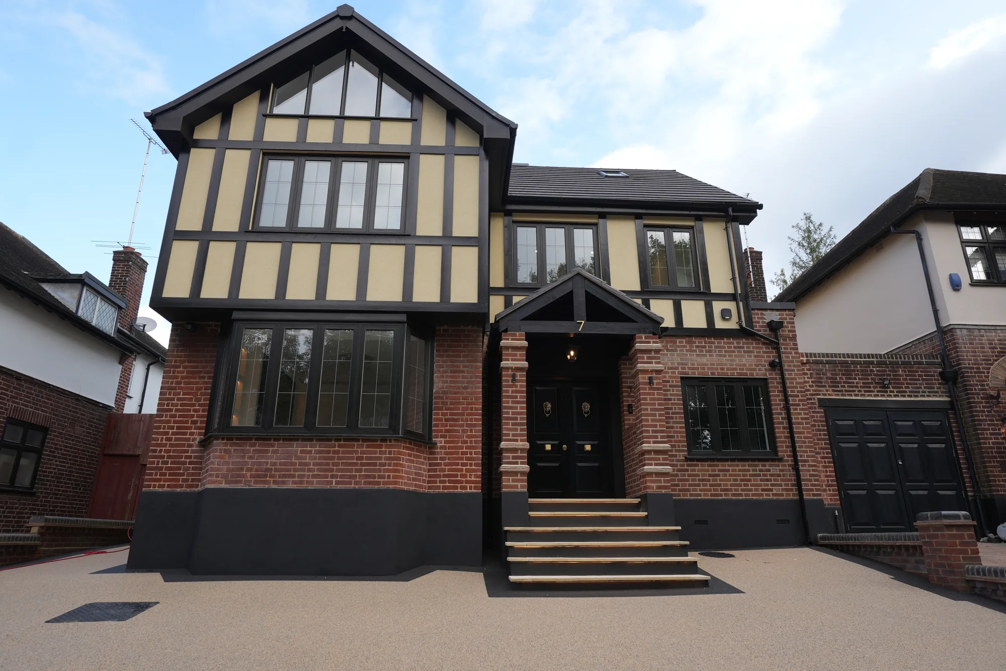Front elevation of the completed Chigwell new build.