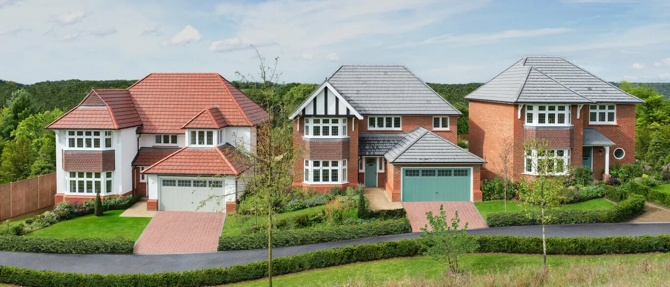 Three detached Redrow Heritage Collection homes at Mandeville Crescent, Saffron Walden